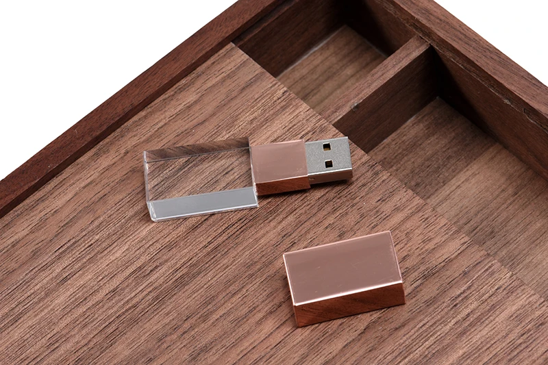 JASTER 1 шт. бесплатный логотип орех фото уникальный Альбом Кристалл usb+ коробка Memory stick Pendrive 4 Гб-64 Гб 170*170*35 мм