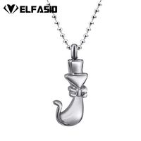 womens pendant necklace pet cat keepsake memorial stainless steel urn pendants for ash chain jewelry set