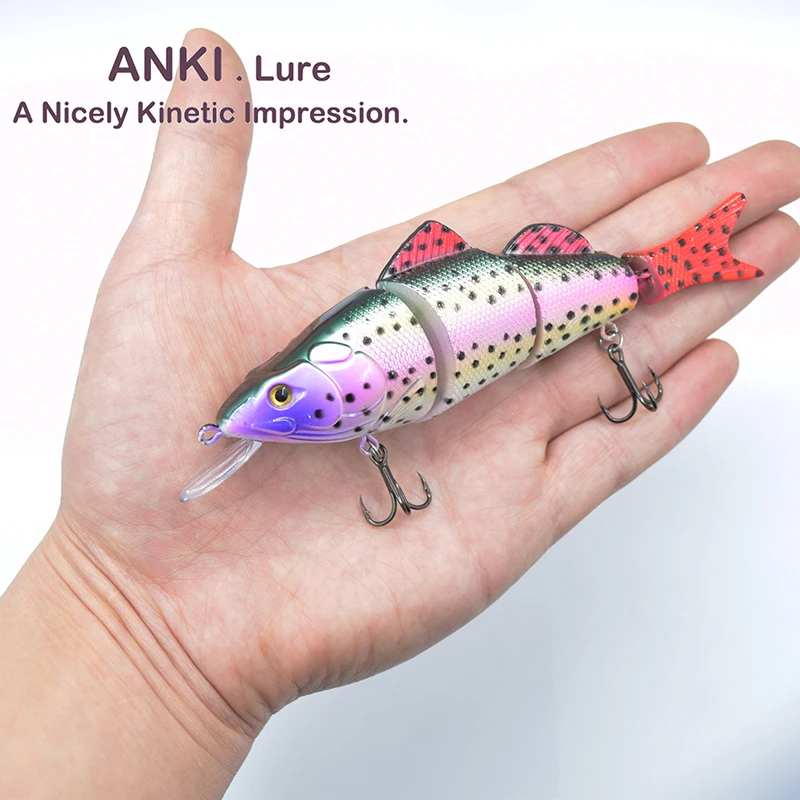 ANKI 3 шт./компл. 26 5g 127mm5inch Япония 4 секции соединены Swimbait Pesca твердая Рыбная приманка