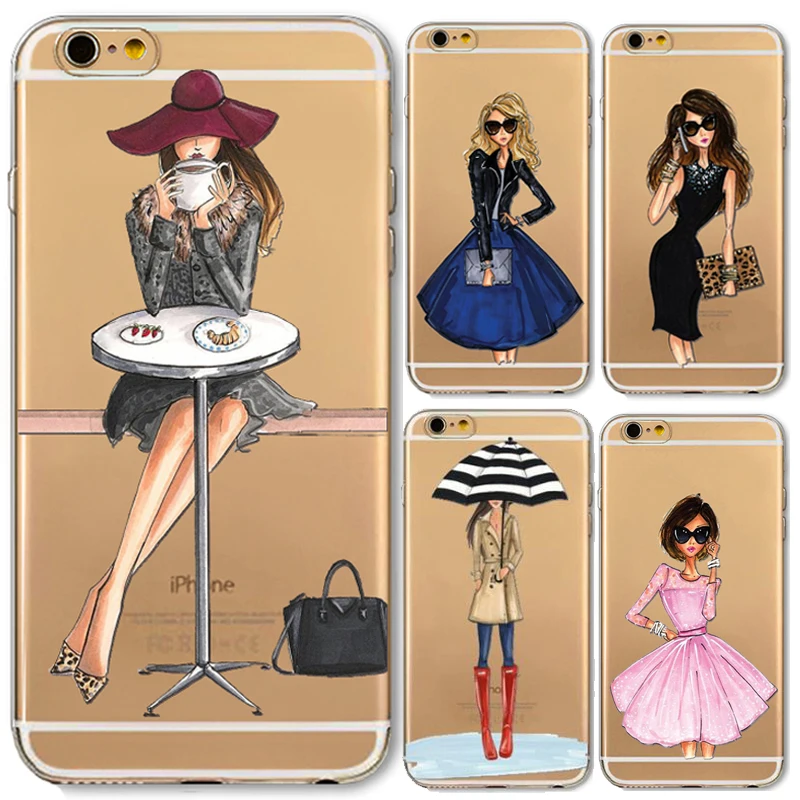 Чехлы для телефонов iphone 6 6s Plus 4 4s 5c 5 5S SE мягкие тонкие из термополиуретана