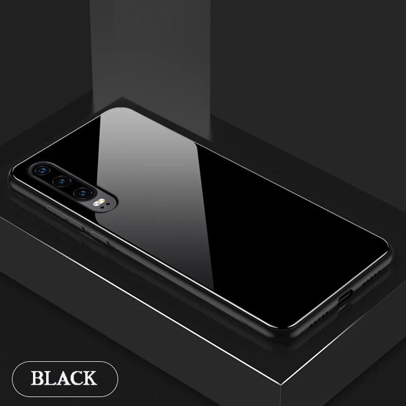 Black KaiNuEn coque, чехол, чехол, для HuaWei Y9 y5 prime P9 P10 Plus honor 7s жесткий ударопрочный чехол для телефона из закаленного стекла - Цвет: Black