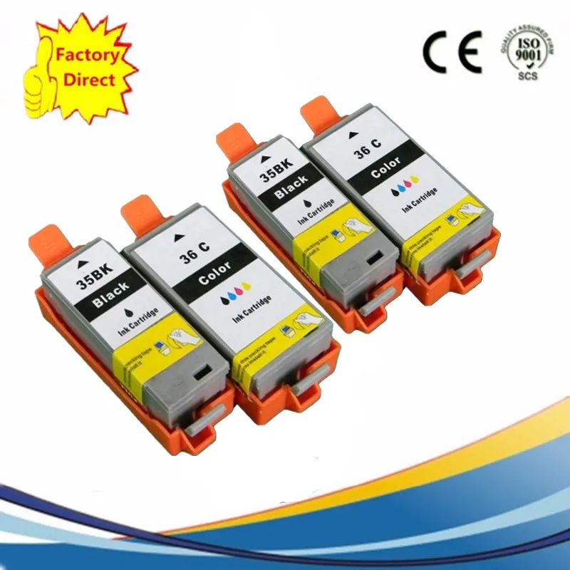 2SET 4PCS PGI-35 PGI35 PGI-35BK CLI-36 струйных картриджей Замена для Canon Pixma IP100B IP100 IP100 с батареей мини 260 320 - Цвет: 2SET 4PCS