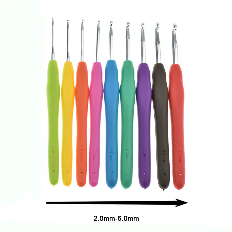 Новые крючки для вязания крючком набор игл вязаные с синим чехлом 2 0 мм-6 мм