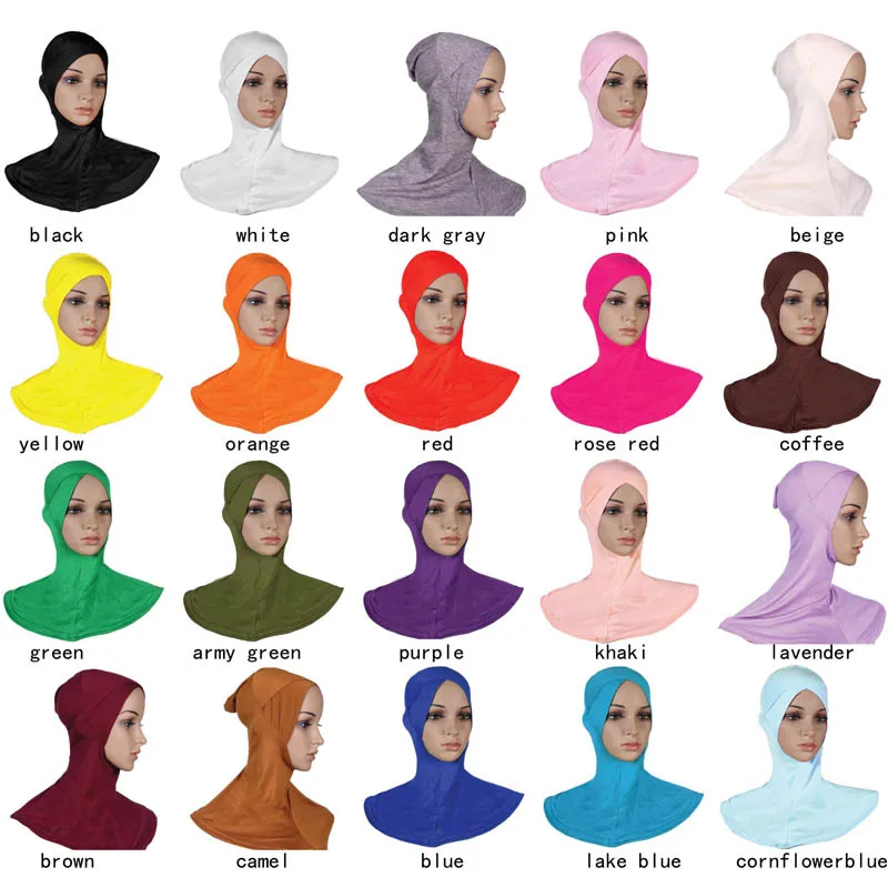 

Muslim headwear Cotton cross Scarf Hijabs underscarf instant hijab