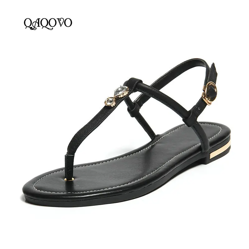 Сандалии женские на плоской подошве Повседневные Удобные туфли с Т образным