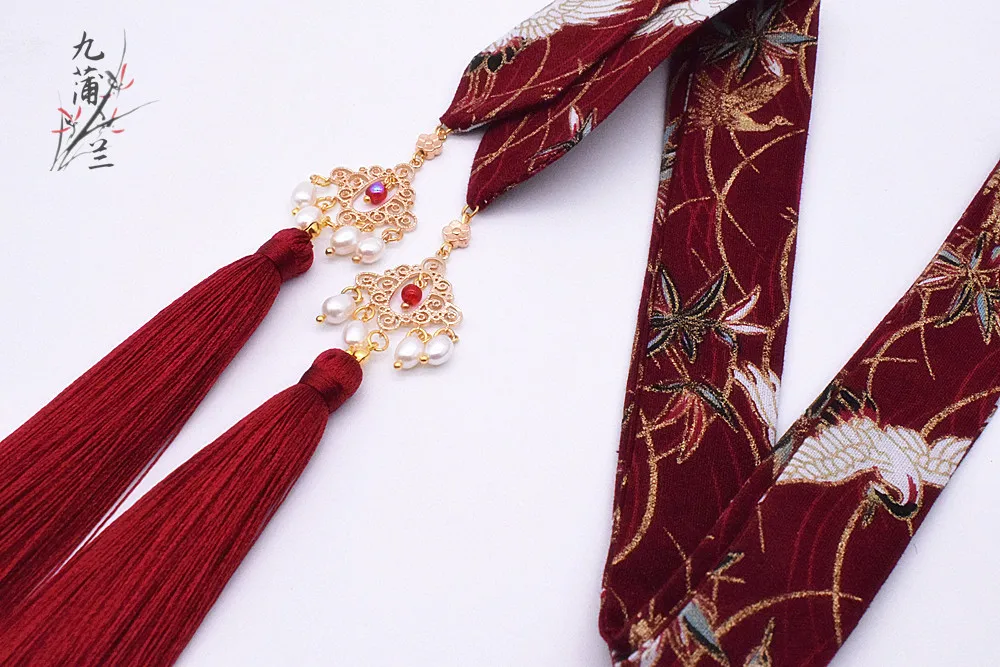 The no. 3 Hanfu с античной cos шиномонтажная лента бронзовая была издана бахрома на ленте аксессуары для костюма веревка для волос - Цвет: The no. 3