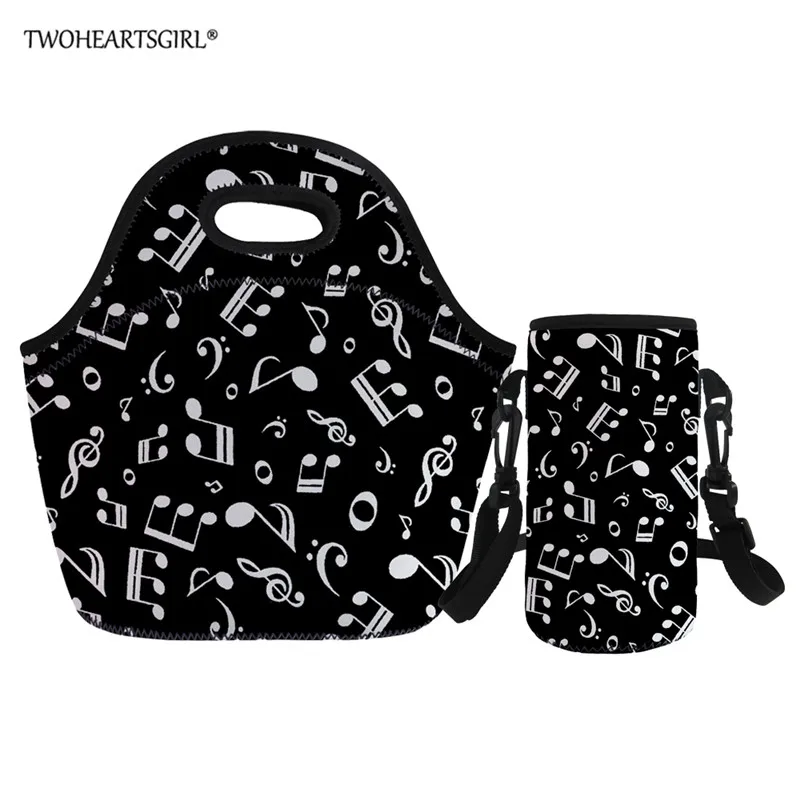 Z4107Z20-Z18 Twoheartsgirl Сумка-тоут, Термосумка из неопрена, с принтом нот, пляжная сумка для обеда, еды, пикника, Bolsa Termica, женская, детская, мужская сумка-холодильник - Цвет: Z4107Z20-Z18