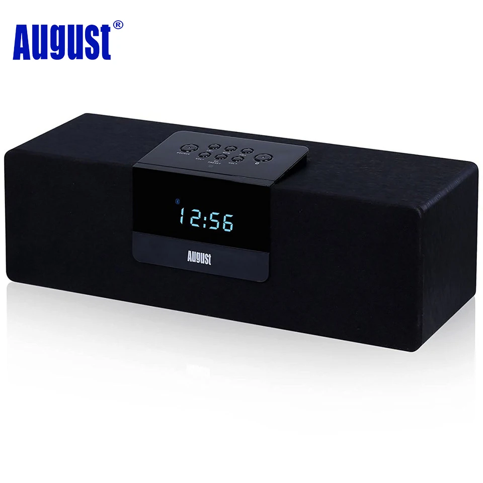 Домашняя беспроводная Bluetooth колонка August SE50 с FM-радио для смартфона, планшета, ноутбука