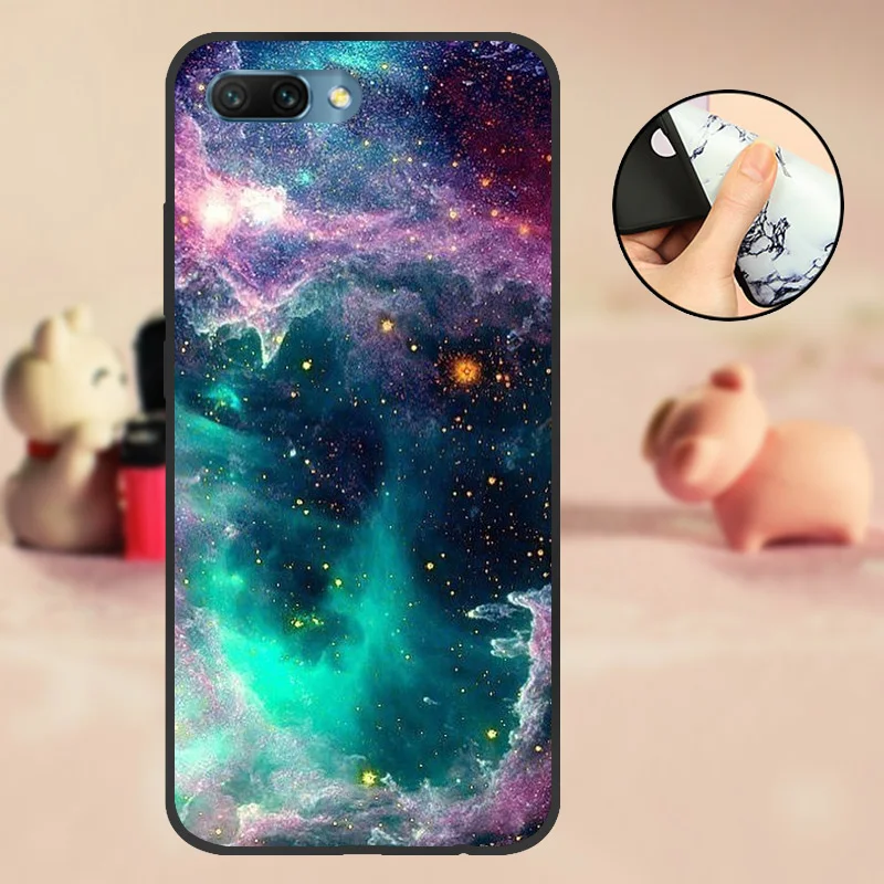 CXYTG Чехол для huawei Honor 10, задняя крышка 5,84 дюйма, Черный Силиконовый ТПУ чехол для телефона, бамперы для huawei Honor 10, милые черные матовые чехлы - Цвет: CXYTG
