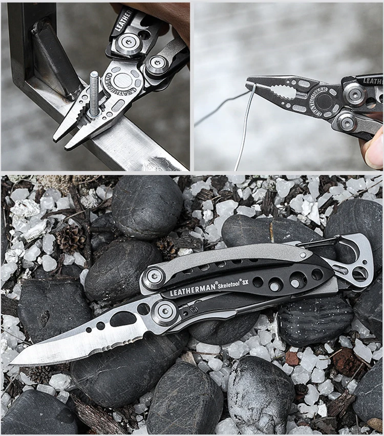 LEATHERMAN-skelecool легкий Мультитул с комбинированным ножом и открывалкой для бутылок XS/SX/CX/RX