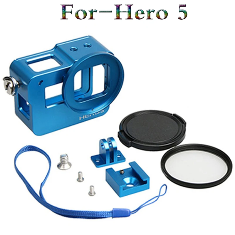 Gopro hero 7 аксессуары CNC Алюминиевый металлический защитный корпус чехол с адаптером для камеры Gopro hero 5 6 7 hero 5 hero 7