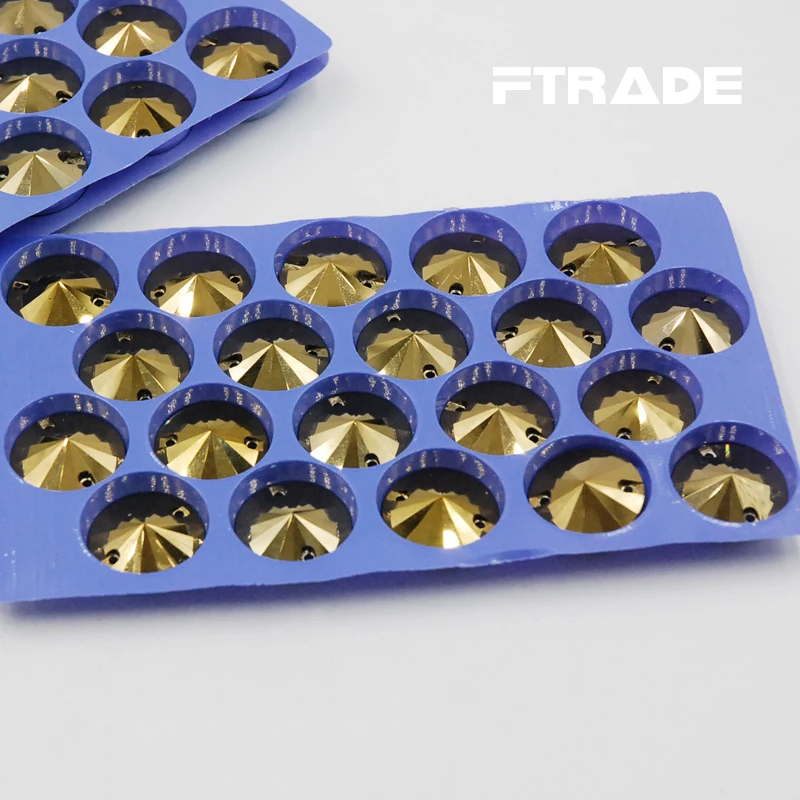 Высокое качество Золотой Гематит Цвет Круглые Пришивные стеклянные бусины с