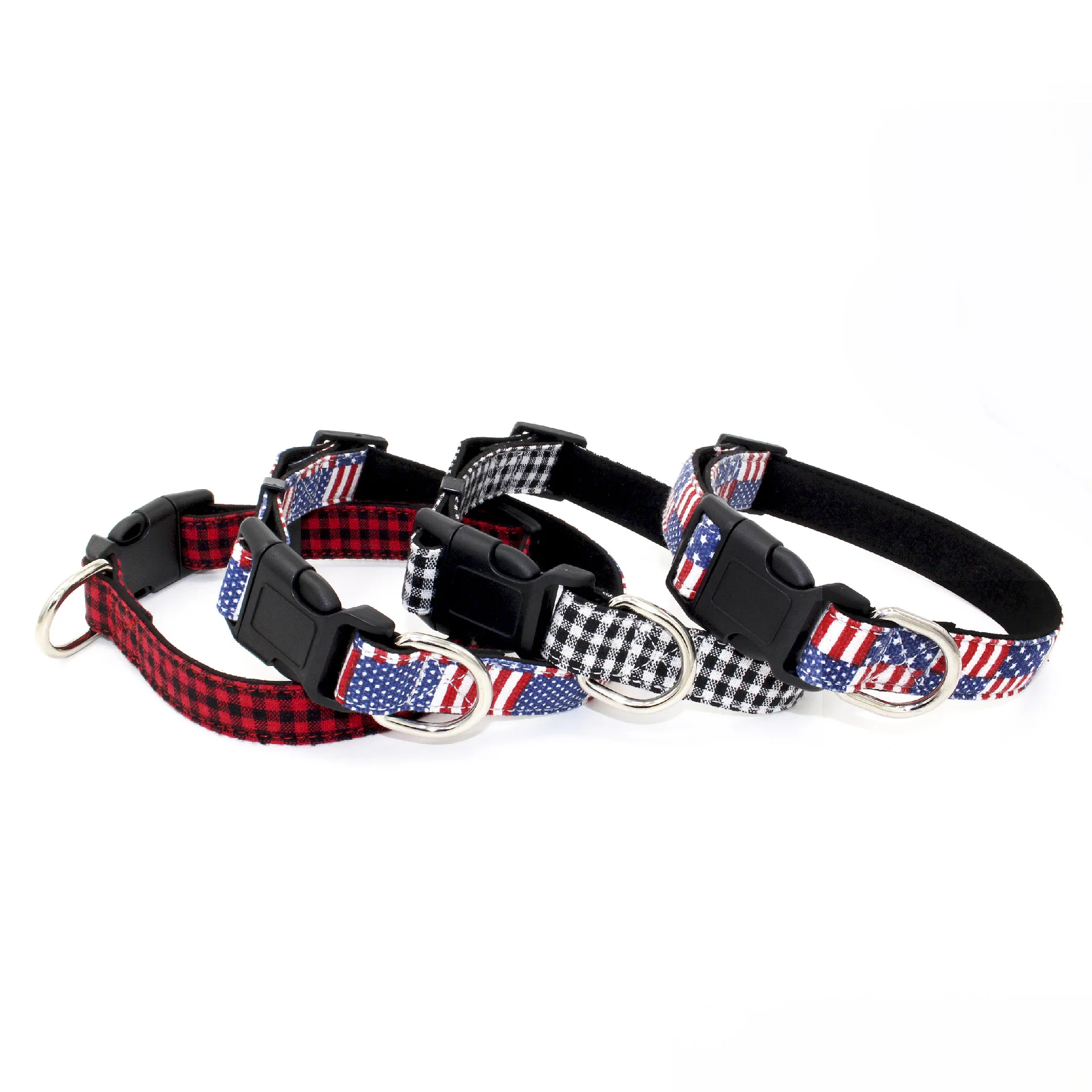 Comwarm Dog Collar Plaid microfiber Puppy Cat Pet Collars For Small Medium large Dogs Multicolor Fashion Style with Buckle | Дом и сад