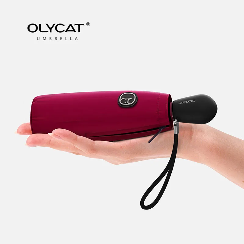 Цветной мини Зонт OLYCAT складной зонт от дождя и солнца с пятью отделениями для