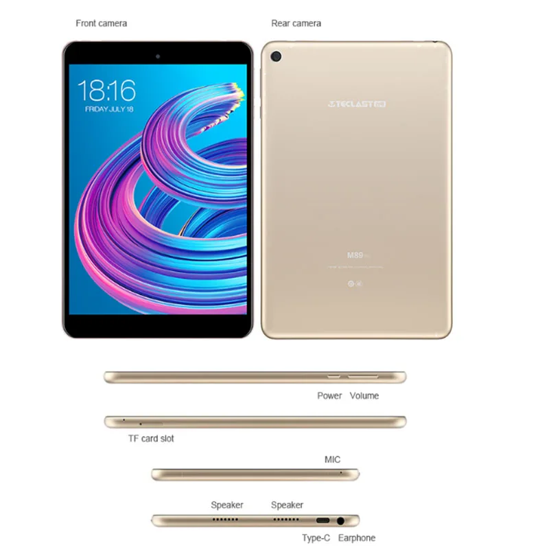 Teclast M89 Pro 7 9 дюймов 3 Гб RAM 32 ГБ ROM IPS X27 Deca Core 5.0MP 2048 × 1536 Type C 2 4G + 5G двухдиапазонный WiFi