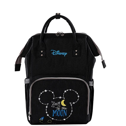 black Disney Oxford USB термоизоляционная сумка водонепроницаемый рюкзак для мам вместительные сумки для детских бутылочек для кормления дорожные сумки для хранения - Цвет: black