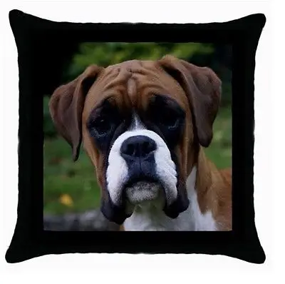 Черный с изображением собак боксеров Подушка Чехол Боксеры собаки чехол для