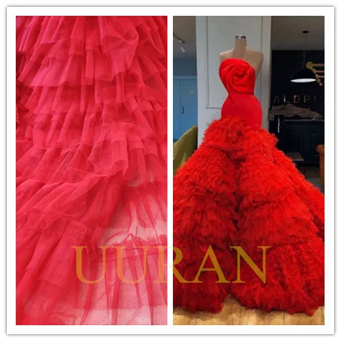 

Кружевная ткань красного цвета с 3D рисунком, кружевная ткань в африканском стиле, тюль, нигерийская французская вышивка, кружевная ткань вы...