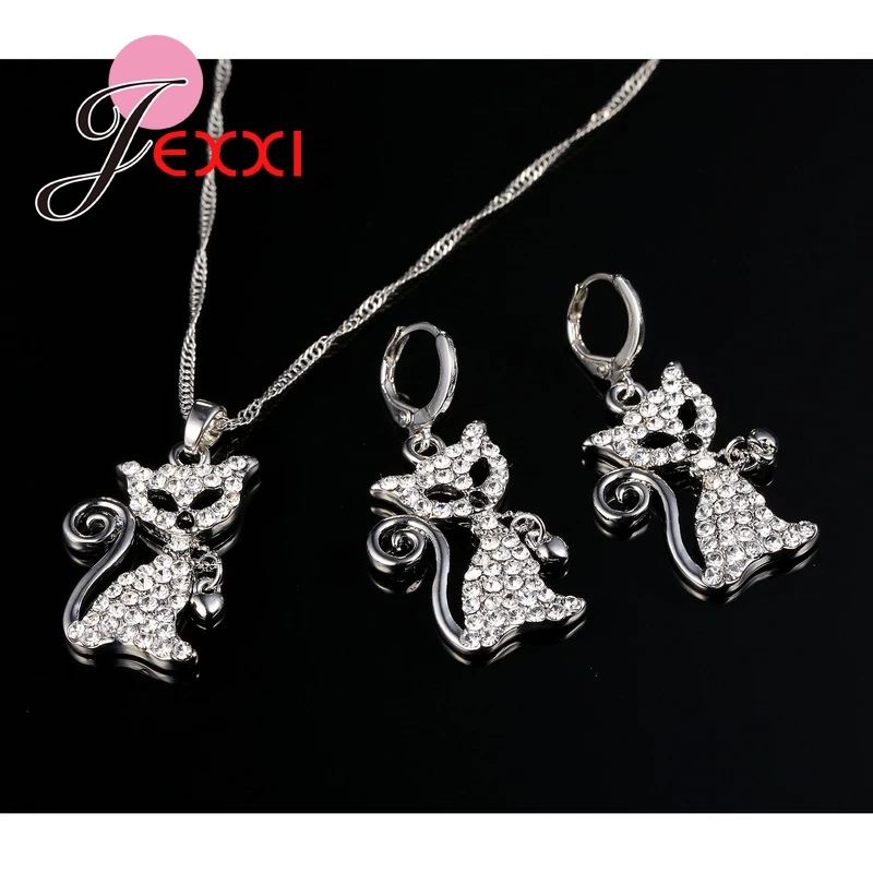 Комплект из колье и серёг серебра 925 пробы | Украшения аксессуары