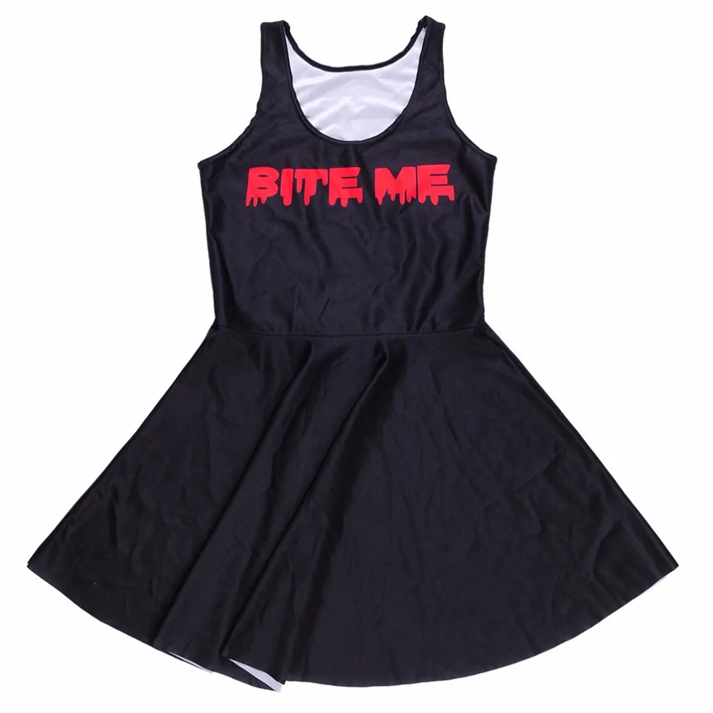 Платье Новое поступление Лидер продаж Для женщин bite Me платье цифровая печать