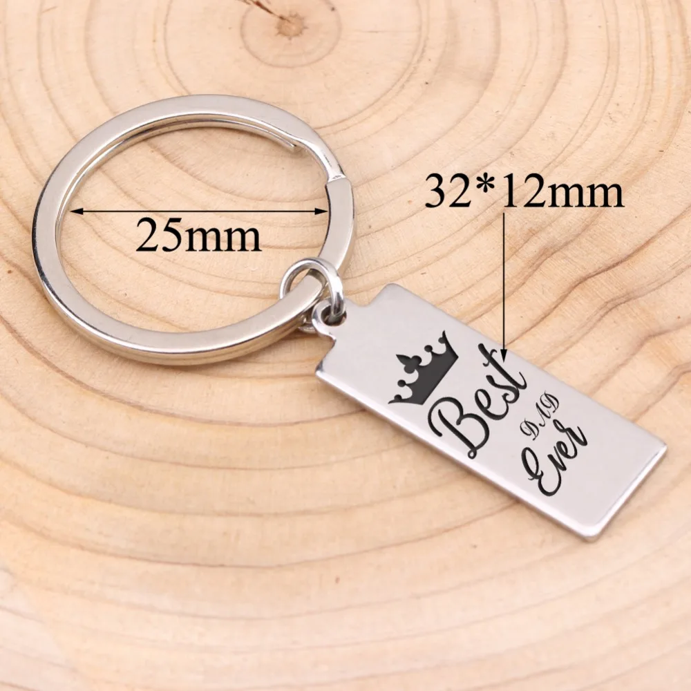 Лучший папа Ever брелок для папы подарок на день рождения отца мужской ювелирный