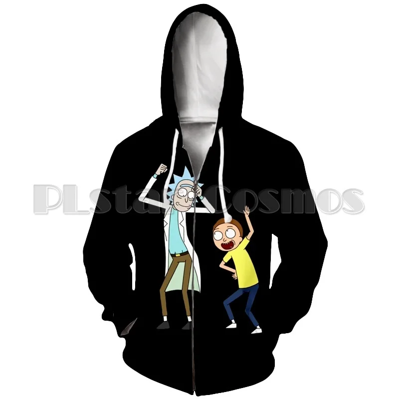 PLstar Cosmos унисекс 3d толстовки на молнии Rick and Morty толстовка с капюшоном на молнии для мужчин/женщин спортивный костюм куртка дропшиппинг - Цвет: Color as picture