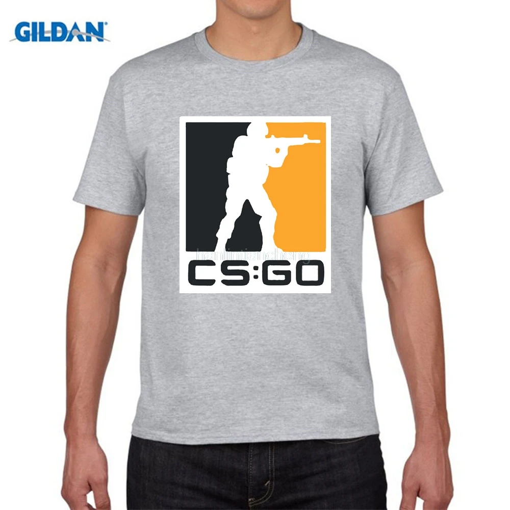 GILDAN футболка с круглым воротником из чистого хлопка CSGO модная XXXL черная коротким