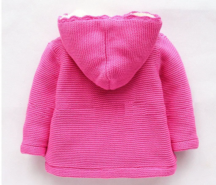 Толстый Детский свитер с капюшоном и длинными рукавами для новорожденных