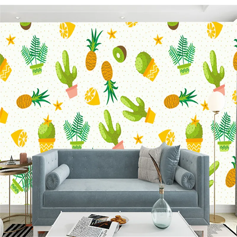 

3D Custom Photo Wallpapers Green Plants Fruits Walls Murals for Living Room Background Walls Papers Home Decor Fresh Painting