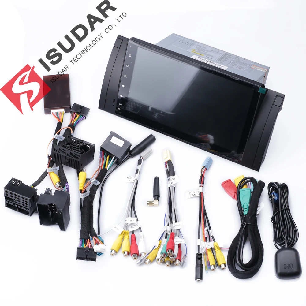 Isudar автомобильный мультимедийный плеер два Din Automotivo радио Android 9 для BMW/E39/E53/X5/M5 gps