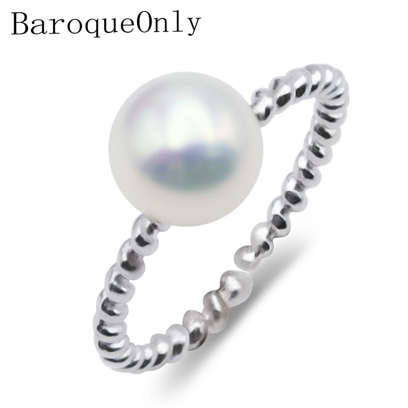 Кольцо женское из серебра 100% пробы с пресноводным жемчугом|ring fashion|ring forrings for women |