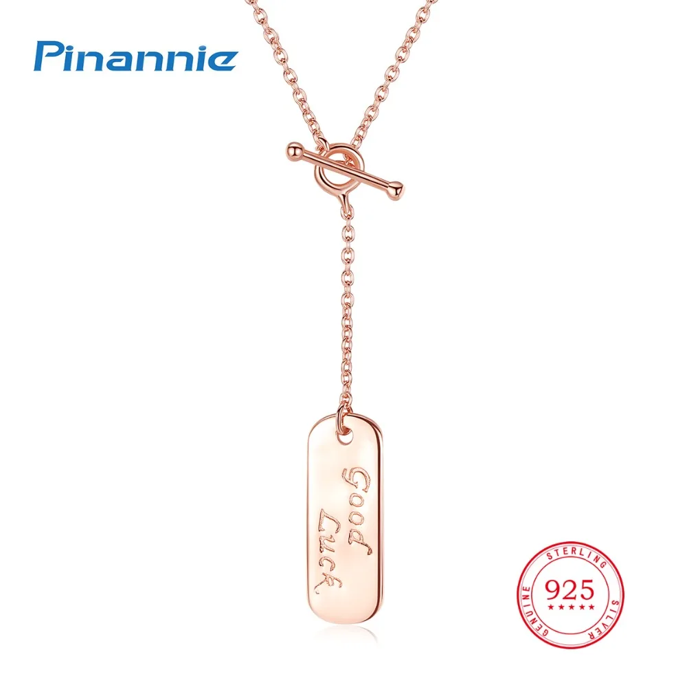 Pinannie натуральная 925 серебро Цепочки и ожерелья Для женщин ювелирные изделия |