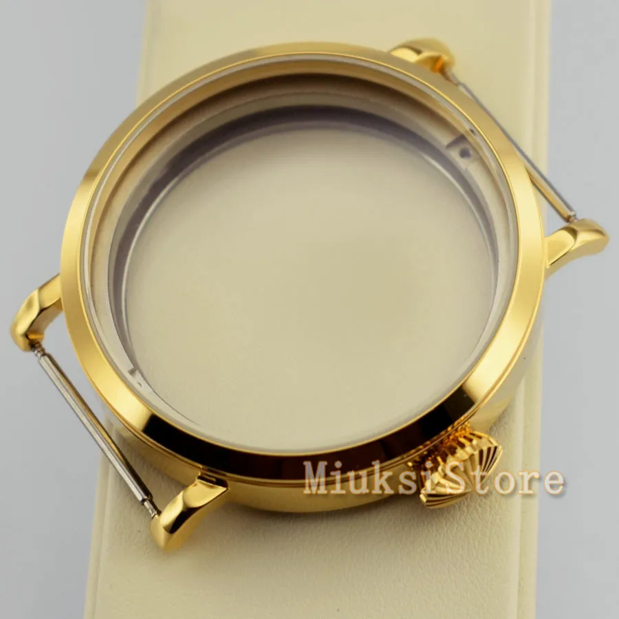 Corguet 46 мм подходят parnis мужские часы для ST 3600/3620 ETA 6497/6498 механизм золотой Стальной