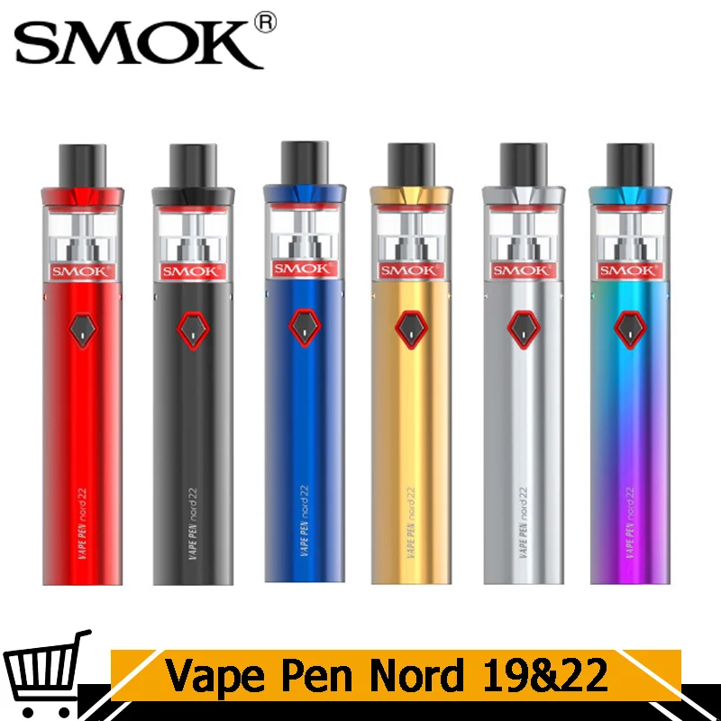Электронная сигарета SMOK VAPE PEN Nord 19 атомайзер 2 мл с аккумулятором 1300 мАч емкость 2000