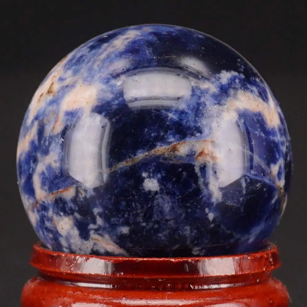 

(1.2") 30MM Natural Gemstone Blue Sodalite Sphere Crystal Globe Ball Chakra Healing Reiki Stone Crafts,Minerals