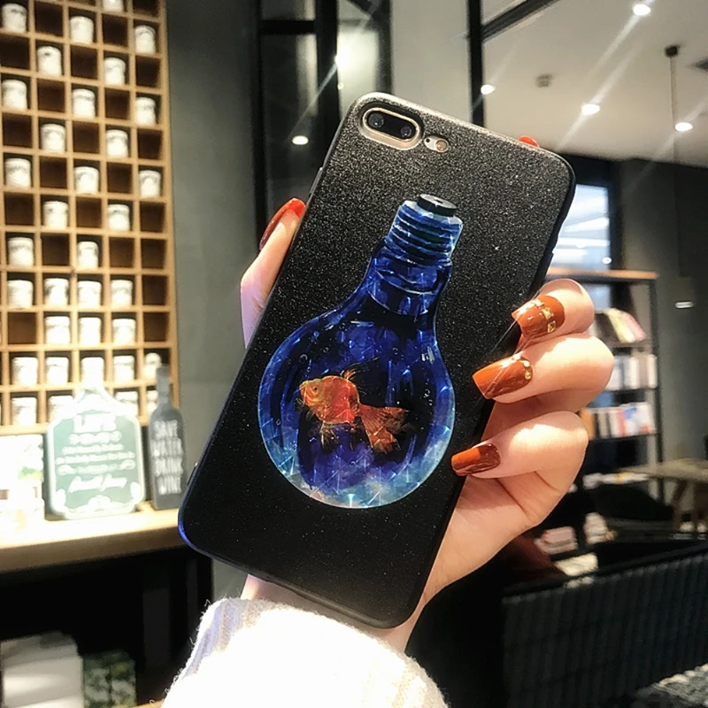 HOCAYU оптовая продажа дешевые чехлы для телефонов Iphone X 8 8plus 7 7plus 6 6s 6plus 3d Блестящий