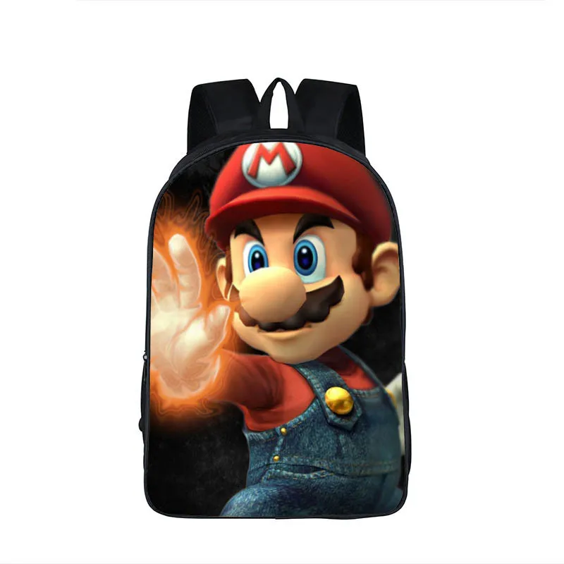16CJML10 Мультфильм Марио/smash рюкзак Bros детей школьные ранцы для подростка обувь мальчиков девочек bagpack Дети Школьный Рюкзак Книга сумка - Цвет: 16CJML10