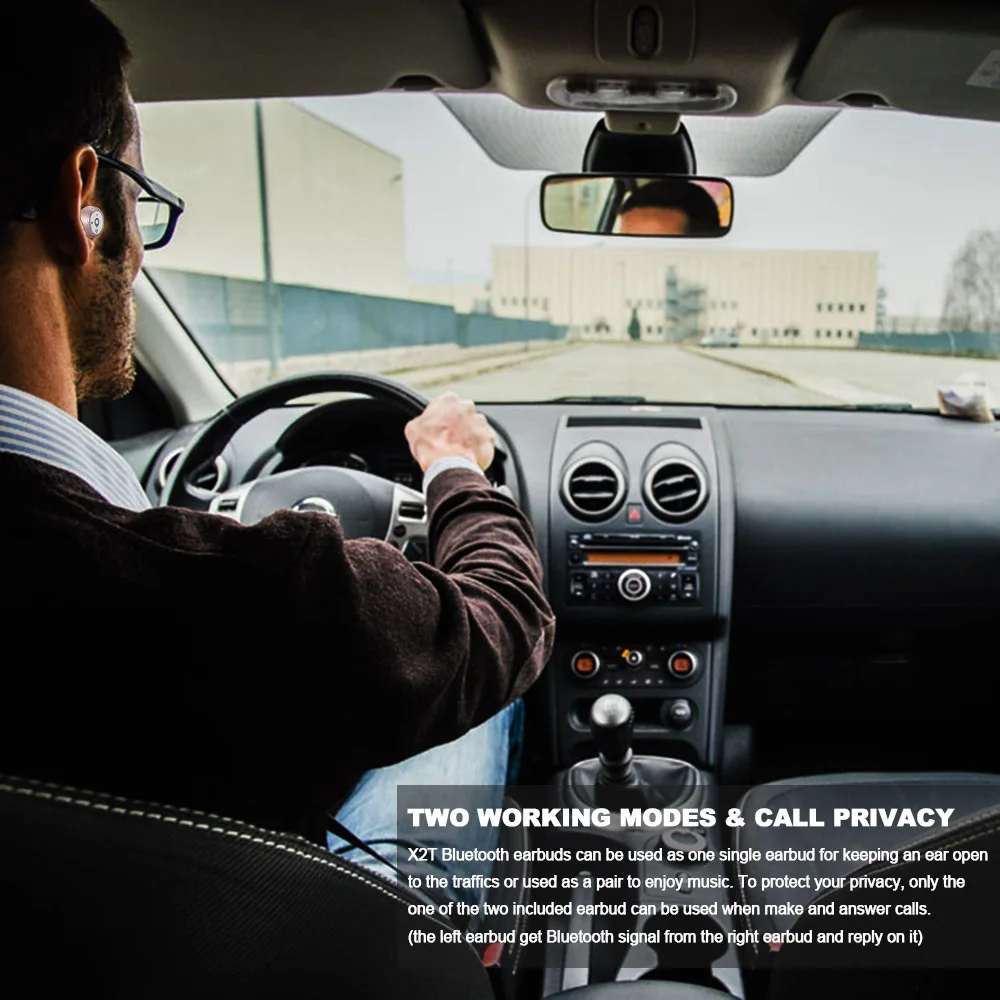 TWS стереонаушники X2T с поддержкой Bluetooth 4 2 и зарядным футляром на 1500 мА · ч|Наушники