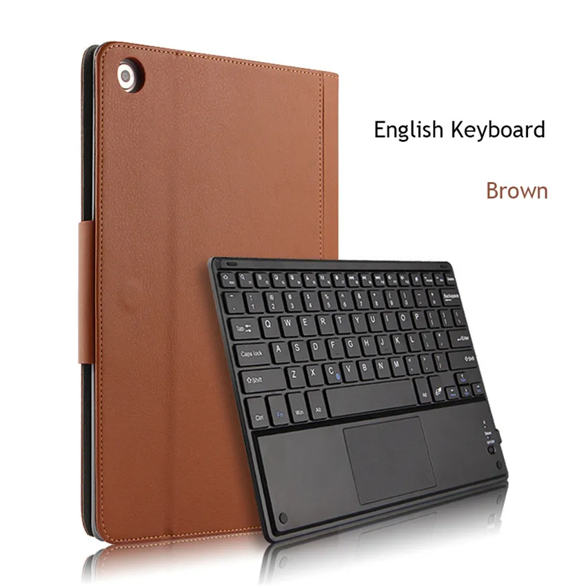 English Brown Чехол для huawei MediaPad M5 Pro M5 10,8 ''CMR-W09/AL09/W19 Bluetooth клавиатура кожаный чехол для huawei m5 10,8 чехол для клавиатуры - Цвет: English Brown