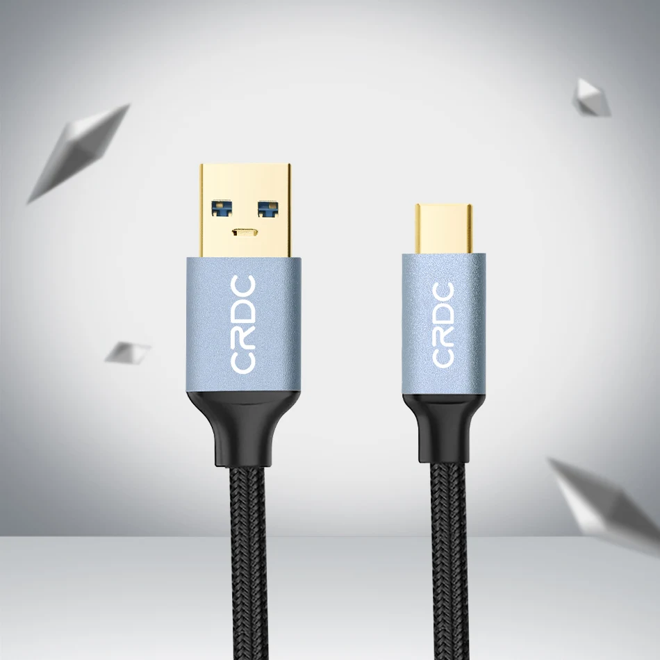 CRDC usb type-C кабель для Xiaomi Mi5 type-C Быстрая зарядка данных нейлон USB C/USB-C кабель для samsung Galaxy S8 Nexus 5X6 P и многое другое