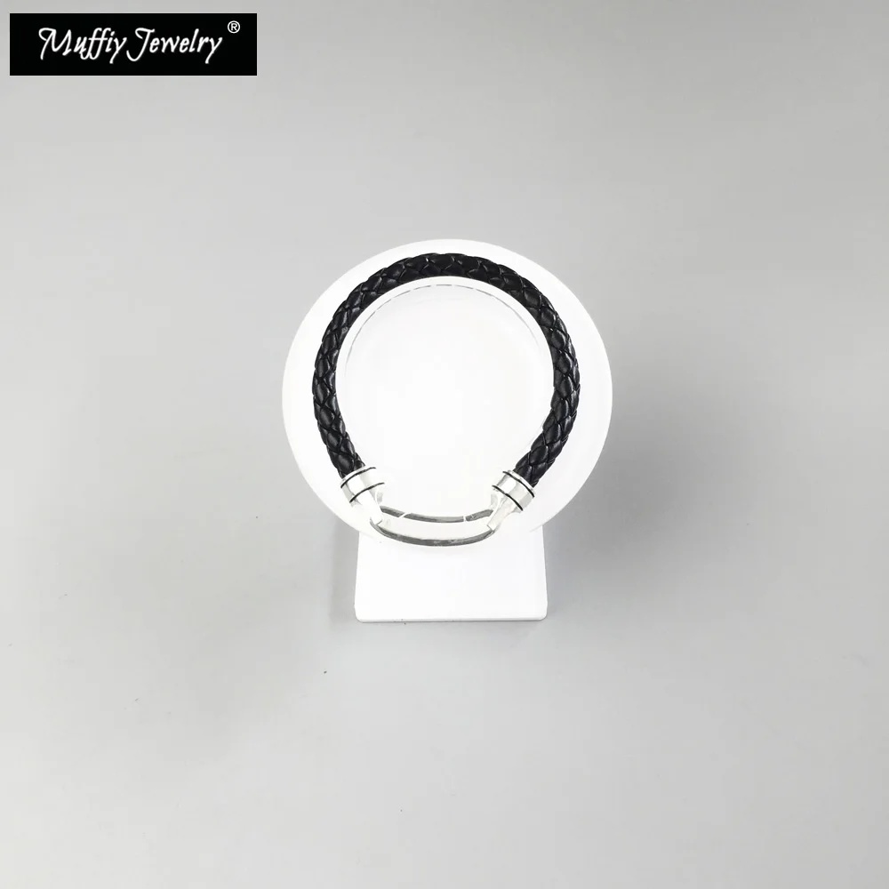 Кожаные браслеты манжеты с линией суперпредложения 2017 серебряные в европейском