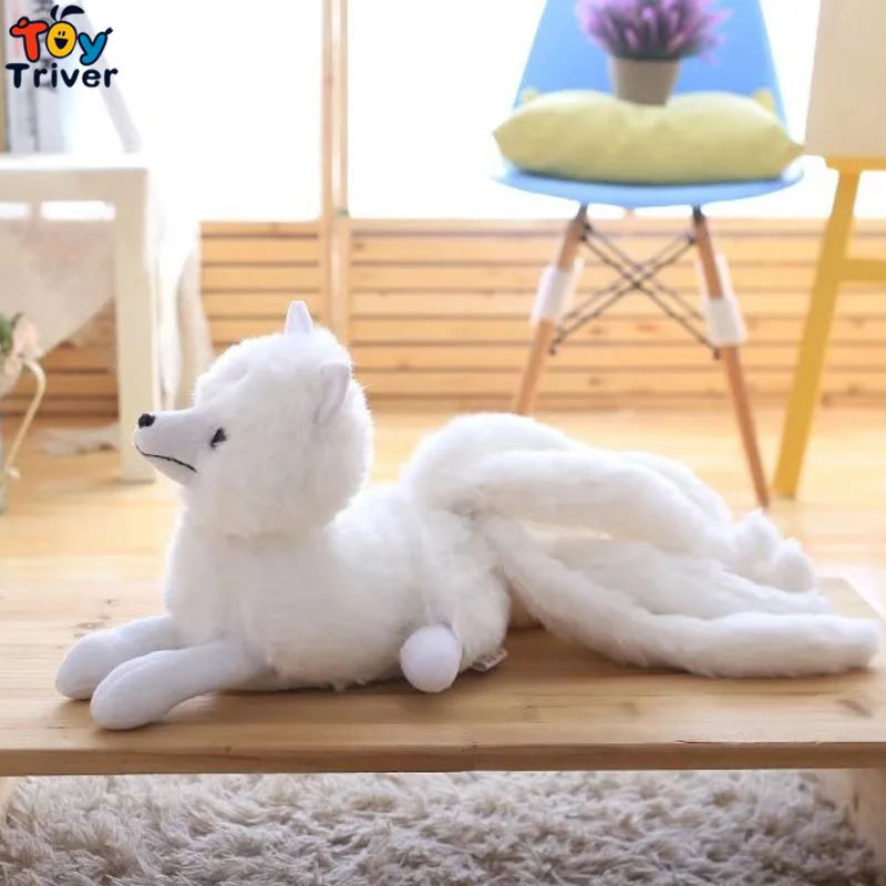 Белая керамическая Ванна девять хвосты плюшевая игрушка Лиса Мягкие