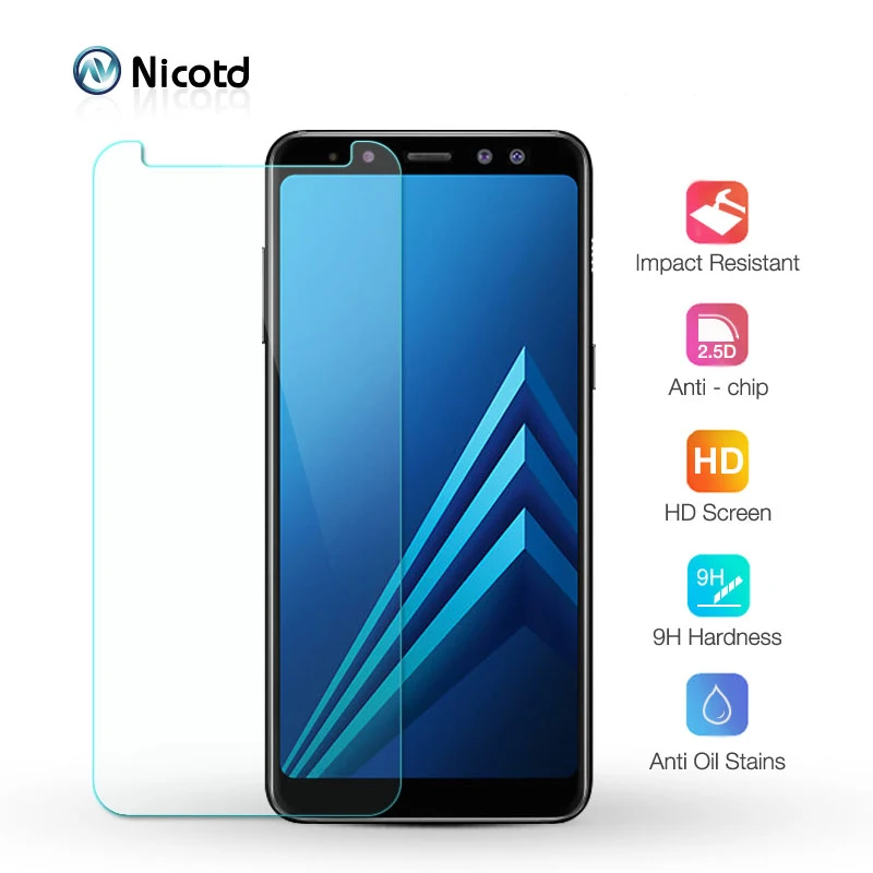 Защитное стекло для экрана samsung A8 2018 A6plus A8plus закаленное Samsung galaxy A3 A5 A7 2016 2017