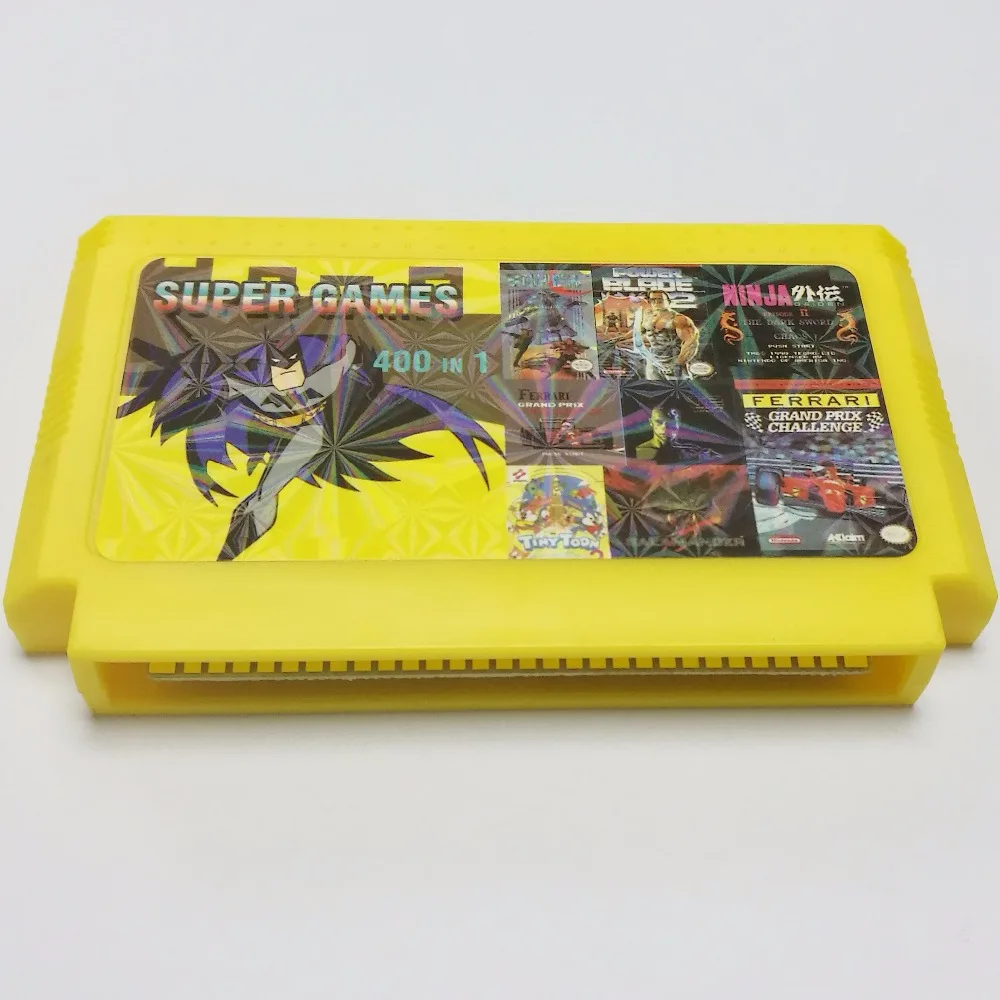 Лидер продаж картриджи 400 в 1 для карманных игр большая желтая игровая карта 8