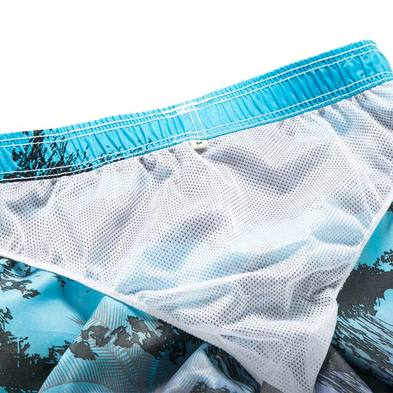 Mens Swimming Shorts For Men Swimwear Swim Trunks Summer Beach Wear Quick Dry Swimsuit Bermuda Surfing Boardshorts Silver 2019 | Спорт и