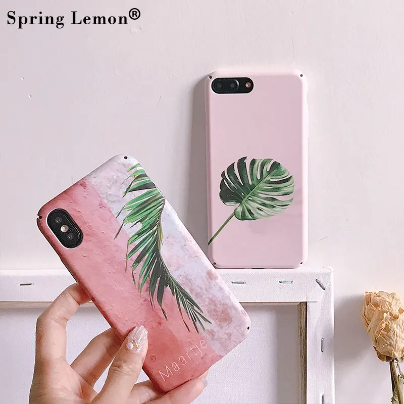 Spring Lemon New Metope Banana Leaf Wall surface Luminous Noctilucent Protection Hard Cover for iphone 8 7 8plus 6splus X 10 |