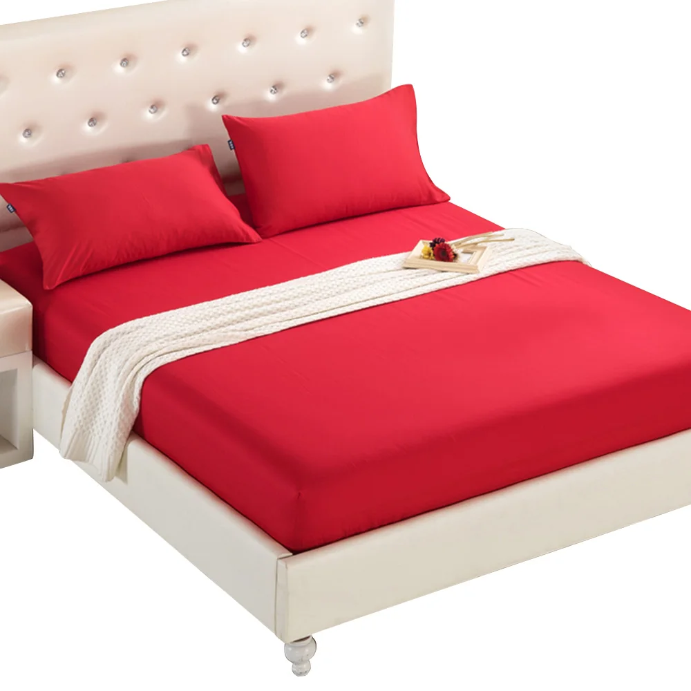 Однотонный чехол для матраса 2 размера|Наматрасники и зажимы простыней| |