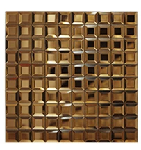 Copper 5 скошенные края супер белый алмаз зеркало мозаика плитка, DIY ванная комната выставочный зал отображения кабинет талии 3D обои - Цвет: Copper