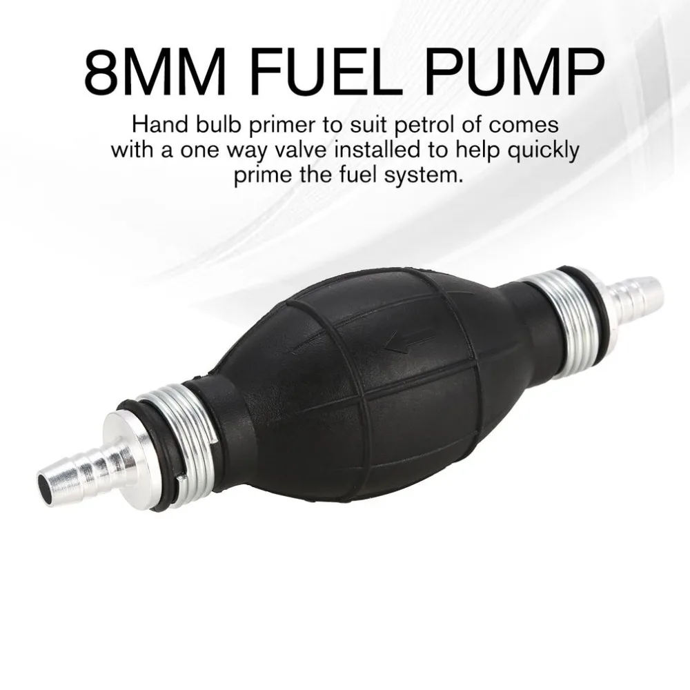 

8mm Diesel Fuel Pump Line Hand Water Liquid Primer Bulb Gas Petrol Auto Car Boat Motorcar Transfer Rubber Aluminum