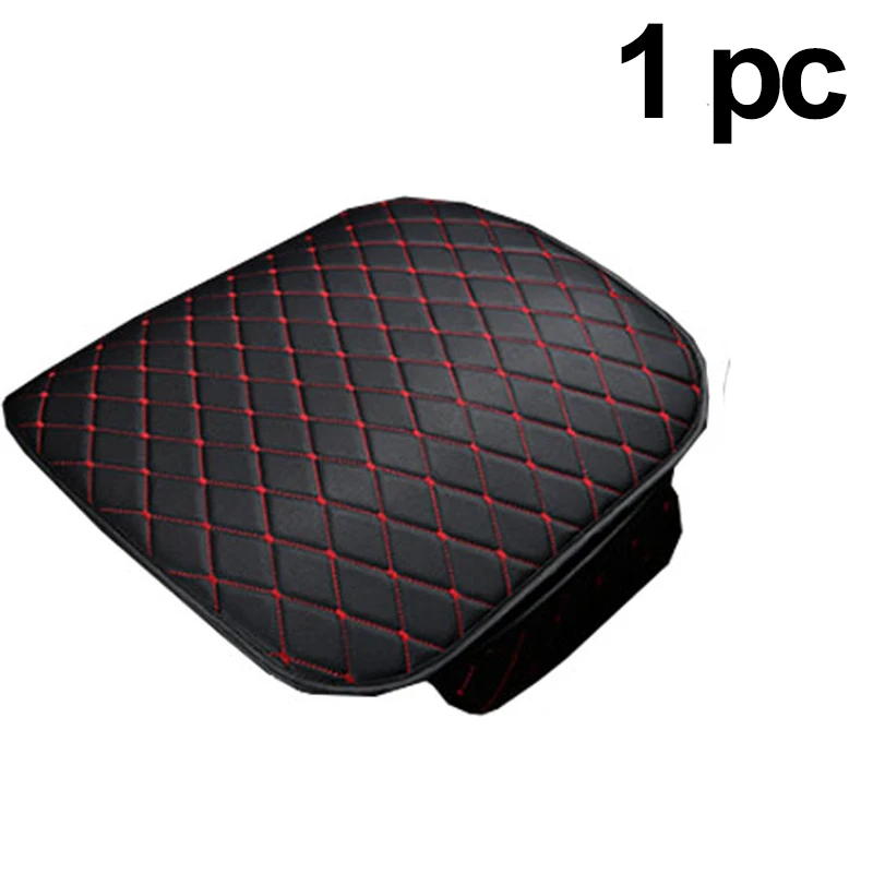 1Pc Front Red Line Seametal Чехол для автомобильного сиденья кожаный Универсальный передний задний чехол для сиденья четыре сезона автомобиль протектор подушки сиденья набор автомобиль-Стайлинг - Название цвета: 1Pc Front Red Line